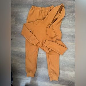 SHEIN Warm Tan Hoodie and Joggers Set